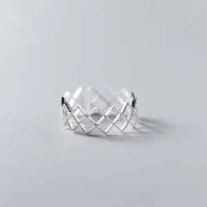 Zig‑zag Geometric Open Ring