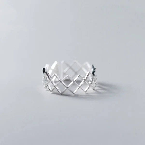 6af848080959f35b058139bc55b01eac Zig‑zag Geometric Open Ring