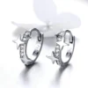 Silver Starry Sky CZ Earrings
