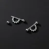 Sparkle Claws Huggie Cuff Earrings