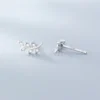 Wind Leaf Diamond Stud Earrings