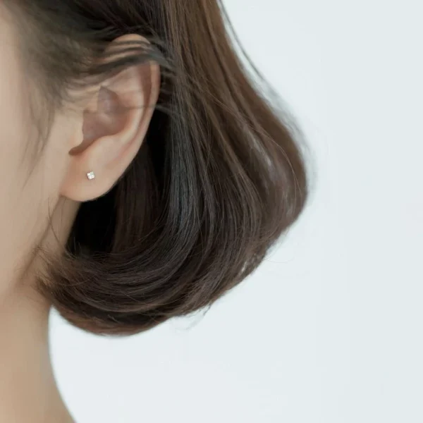 Mini Sparkle Square Studs