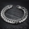 Mens Classic Titanium Silver Bracelet