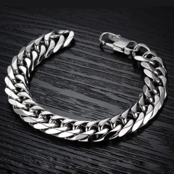 Mens Classic Titanium Silver Bracelet