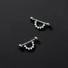 Sparkle Claws Huggie Cuff Earrings