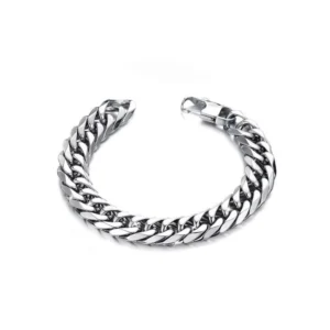 my-11134207-820lc-mlbdc29fotttc1 Mens Classic Titanium Silver Bracelet