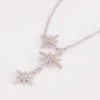 Sunburst CZ Fixed Chain Necklace