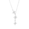 Sunburst CZ Fixed Chain Necklace