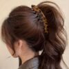 Large Capacity Banana Hair Clip Strong Hold Back Comb Hair Claw