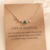 Leaf Branch Zircon Necklace Elegant Nature-Inspired Pendant