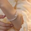 French Retro Pearl Bracelet Elegant Imitation Pearl Jewelry