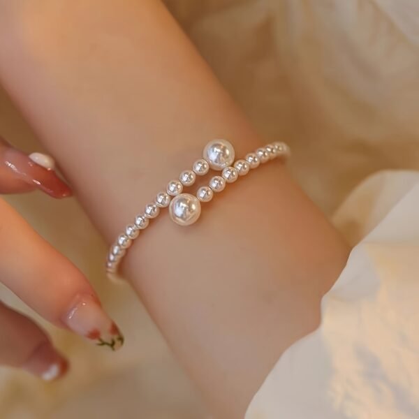 French Retro Pearl Bracelet Elegant Imitation Pearl Jewelry