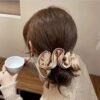 Retro Satin Scrunchies Soft Frilly Ponytail Hair Ties (Multi-Color)