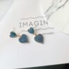 Starry Sky Blue Heart Earrings Cute Elegant Romantic Jewelry