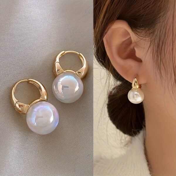 Colorful Pearl Hook Earrings Luxury Multi-Color Elegant Jewelry